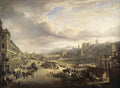 Princes Street, Edinburgh in 1825 with the Royal Institution under construction, painted by Alexander Nasmyth