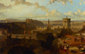 Edinburgh from Calton Hill in 1858 by David Roberts, the Old Town running west to the castle