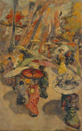 Street Scene, Tokyo by E. A. Hornel