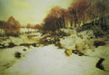 Evening, Finzean by Joseph Farquharson — sheep in snow at dusk on the Aberdeenshire estate