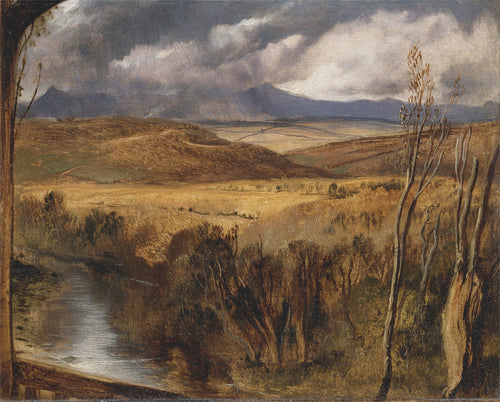 A Highland Landscape by Edwin Landseer — weather coming over a Scottish glen