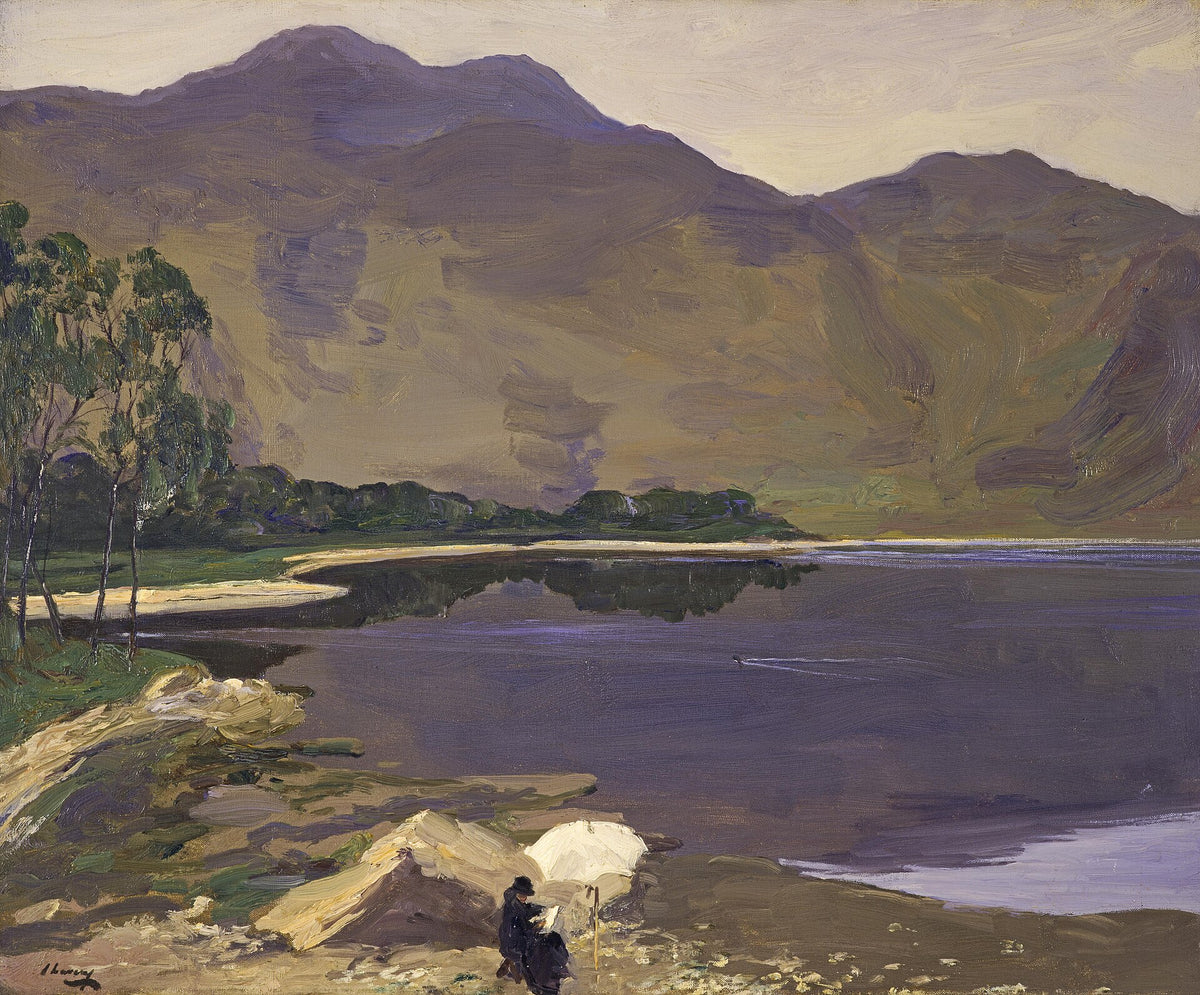 Loch Katrine by John Lavery — the Trossachs loch under a wide grey sky