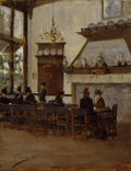 The Dutch Cocoa House at the Glasgow International Exhibition of 1888, painted by John Lavery