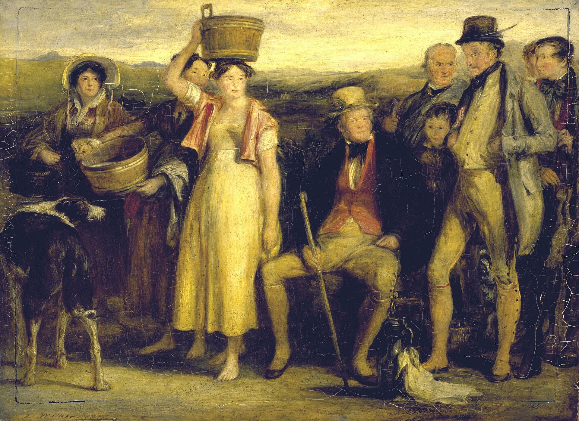 The Abbotsford Family by David Wilkie, 1817 — Walter Scott and family dressed as Border peasants