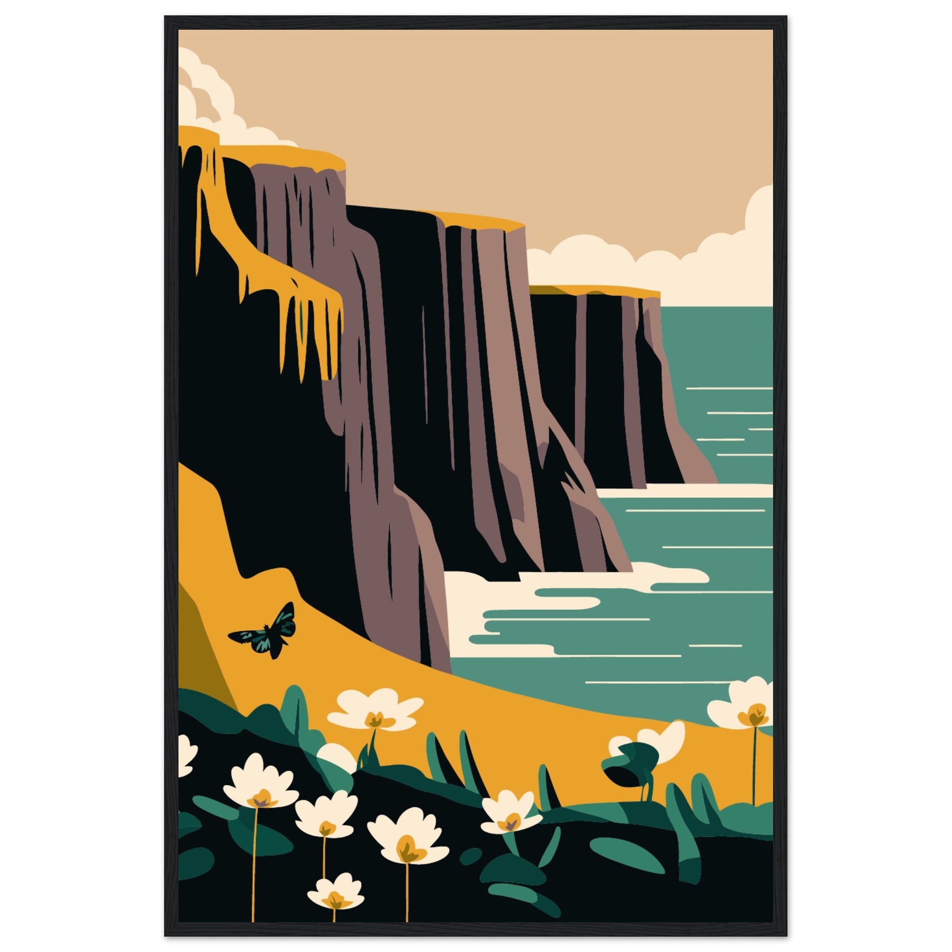 Cliffs of Moher Art Print Poster Ireland Home Decor Landscape Co Clare