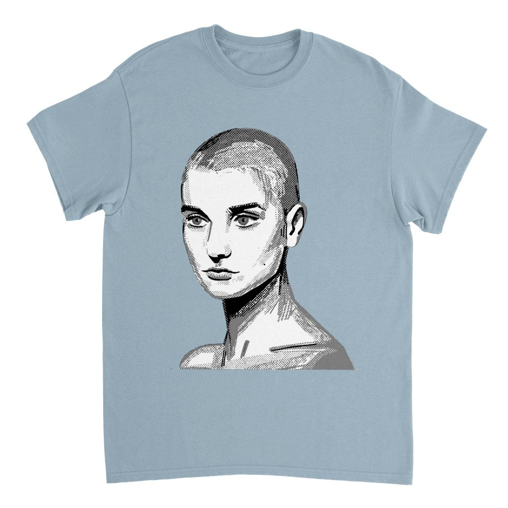 Sinead O'Connor Vintage-Inspired T-Shirt, Retro Music Tee celebrating the Irish singer and protest icon. Timeless artistry captured in this unisex tee, available in various sizes for fans.