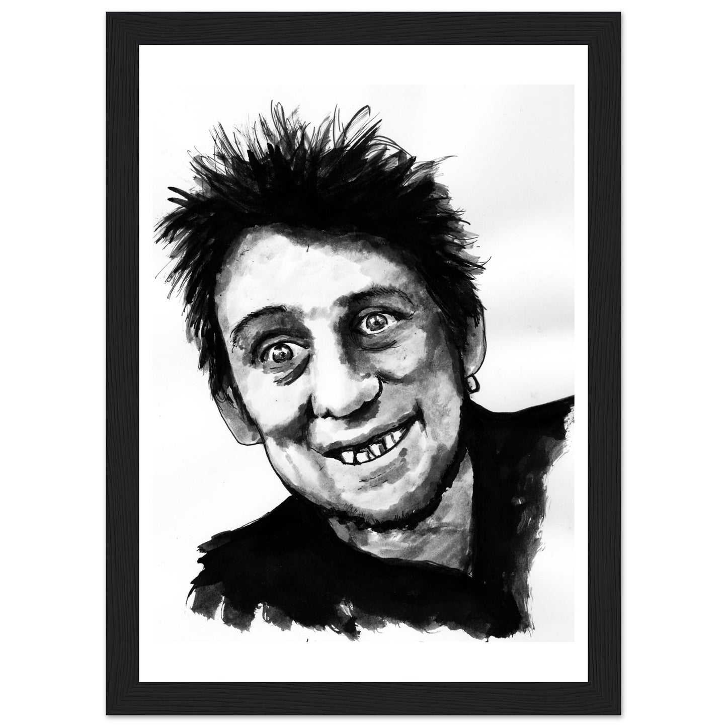 Experience Shane MacGowan's essence through framed art prints celebrating the musical legend's iconic presence and raw emotion. Explore vivid tributes capturing his spirit and legacy.